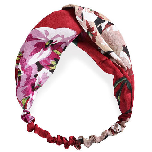 Bandeau cheveux satin à fleurs Rosalia